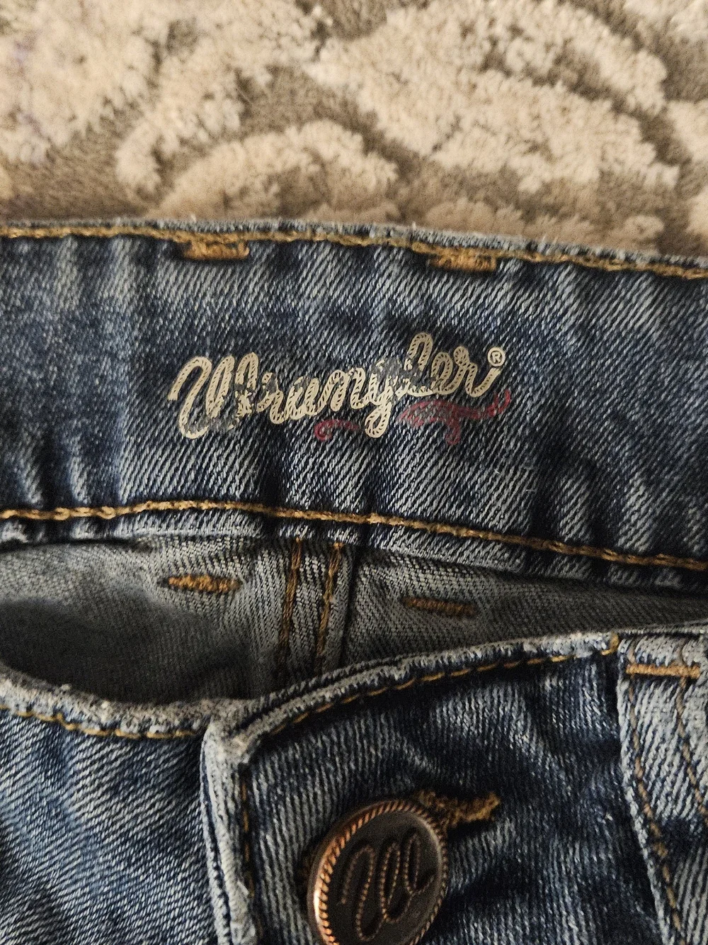 Wranglers Womens Blue Wide-Leg Flare Jeans Size 4